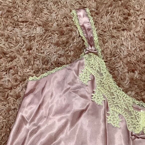 Vintage Enchanting Coquette Pink and Cream Lace Fairycore Fairy Slip Size Large - Picture 3 of 12